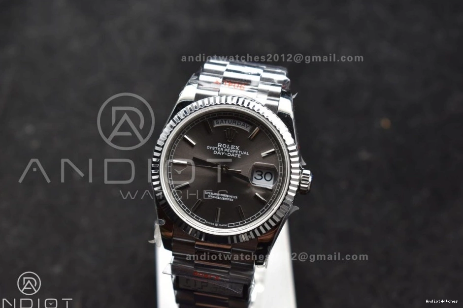 683 Grey DailyWear on Edition Best QF Bracelet Weight) Dial V5 SS vr3255 Steel President DayDate (Gain 36 904L 0425